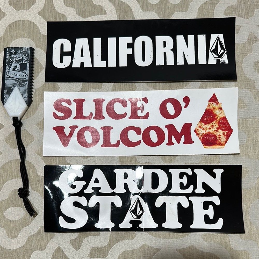 Volcom Sticker Set & Surf Wax Comb